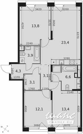3-к квартира, 84.3 м², этаж 5/17 Москва - изображение 1