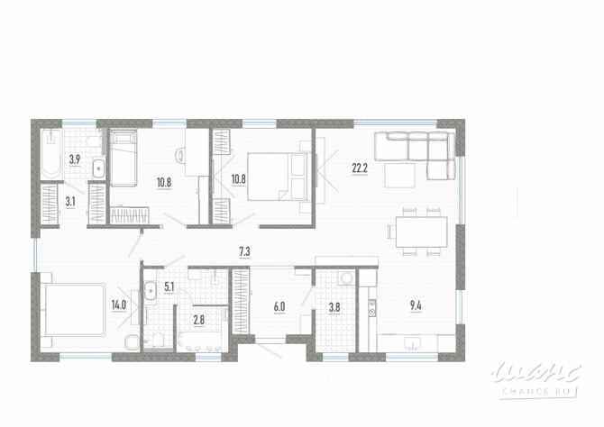 Дом 102.5 м², Хвойная ул., 10 Москва - изображение 4