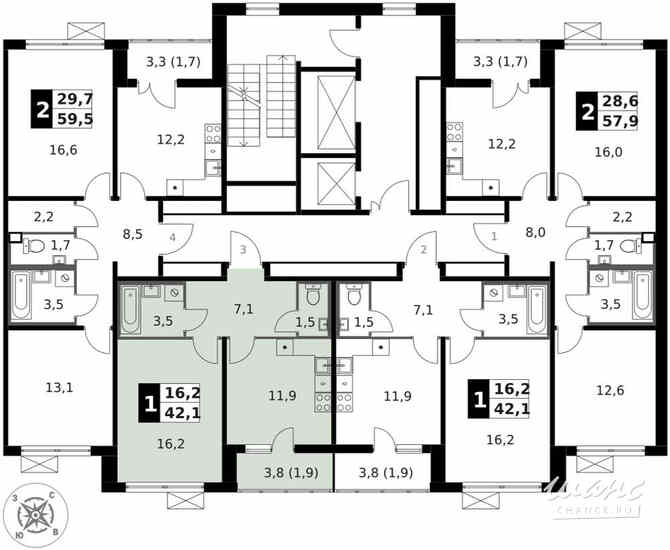1-к квартира, 42.1 м², этаж 12/13 Москва - изображение 4