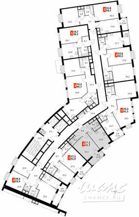 1-к квартира, 42.7 м², этаж 9/16 Москва - изображение 4