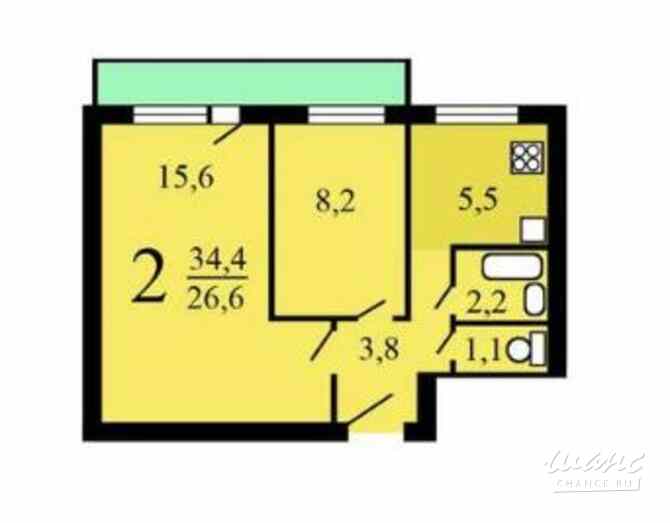 2-к квартира, 37.2 м², этаж 5/9 Одинцово - изображение 3