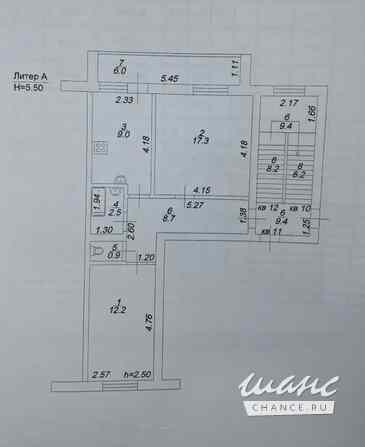 2-к квартира, 53.5 м², этаж 2/2  - изображение 3