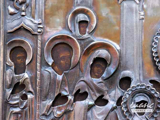 Старинный образ «Введение во храм Пресвятой Богородицы» в серебряном окладе. Москва, 1862 год. Санкт-Петербург - изображение 9