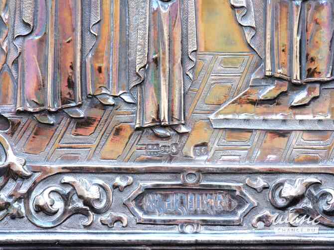 Старинный образ «Введение во храм Пресвятой Богородицы» в серебряном окладе. Москва, 1862 год. Санкт-Петербург - изображение 5