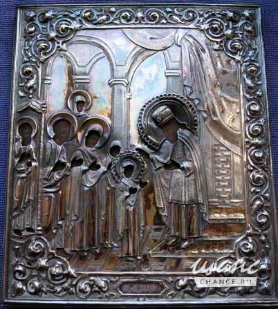 Старинный образ «Введение во храм Пресвятой Богородицы» в серебряном окладе. Москва, 1862 год. Санкт-Петербург - изображение 8