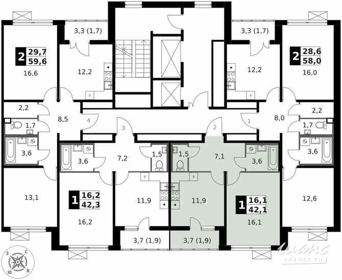 1-к квартира, 42.2 м², этаж 13/14 Москва - изображение 4
