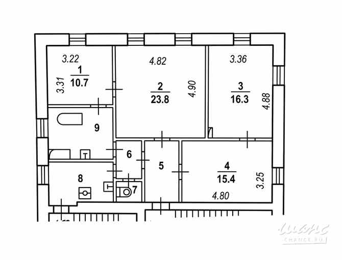 4-к квартира, 93 м², этаж 5/5 Москва - изображение 3