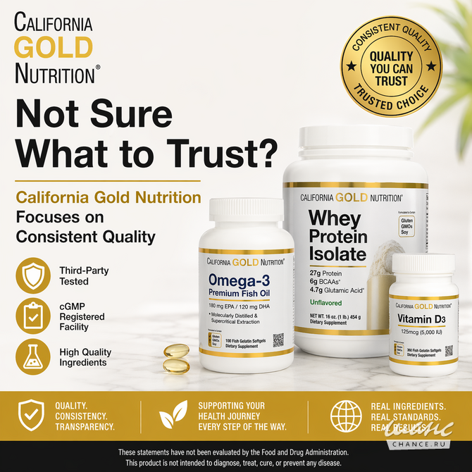 California Gold Nutrition — качественные добавки, которым можно доверять Москва - изображение 1