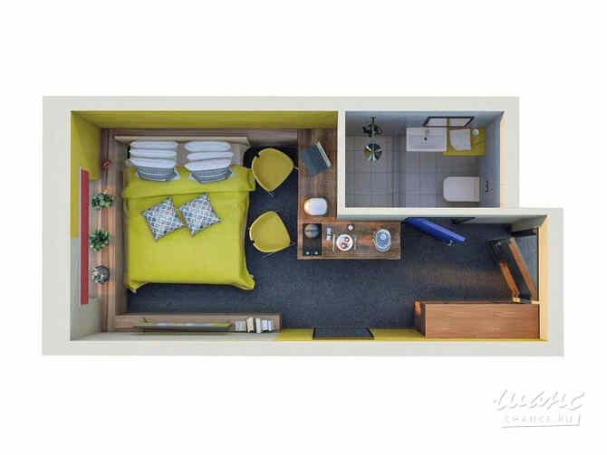 1-к квартира, 16.5 м², этаж 4/26 Санкт-Петербург - изображение 3