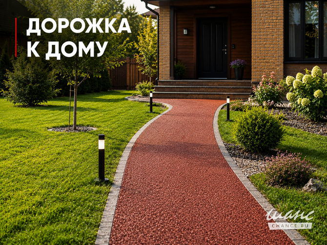 Дорожки на участке из резинового покрытия Санкт-Петербург - изображение 4