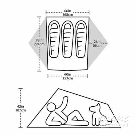 палатка Big Agnes Tiger wall 3 Platinum, новая. Вес 1.05/1.16 кг. Москва - изображение 4