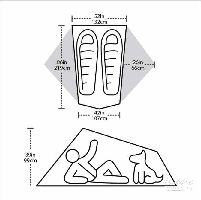 палатка Big Agnes Tiger wall 2 Platinum, новая. Вес 0,87/1,05 кг. Москва - изображение 5