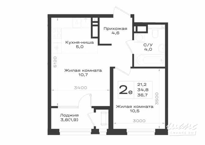2-к квартира, 36.7 м², этаж 4/14 Железноводск - изображение 3