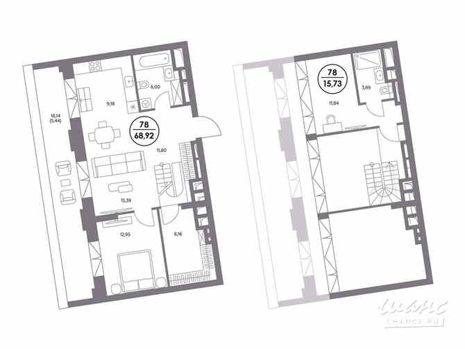 1-к квартира, 69 м², этаж 6/6 Москва - изображение 2