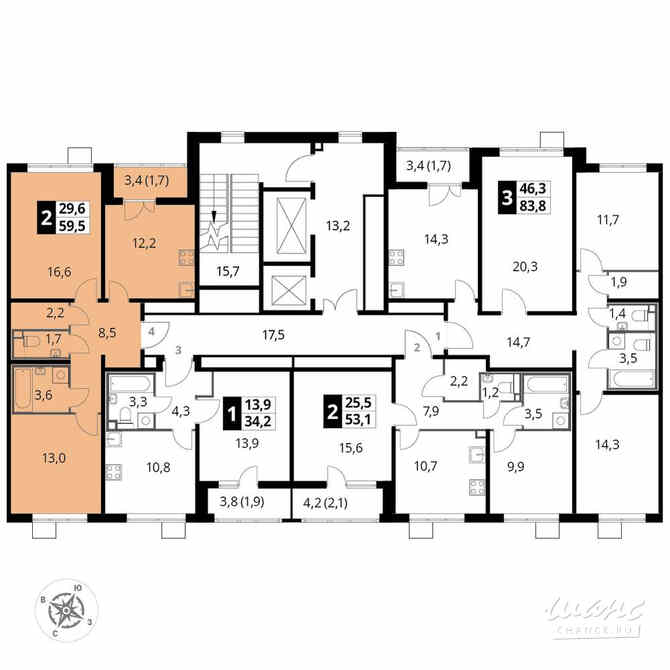 2-к квартира, 59.2 м², этаж 21/24 Люберцы - изображение 4
