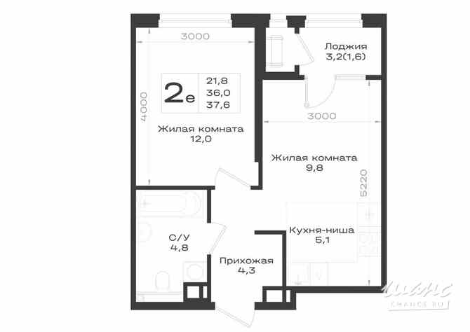 2-к квартира, 37.6 м², этаж 3/14 Железноводск - изображение 3
