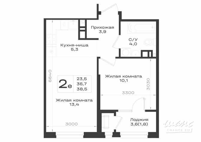 2-к квартира, 38.5 м², этаж 4/14 Железноводск - изображение 3