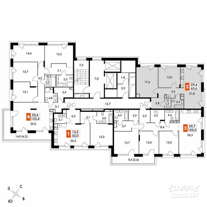 3-к квартира, 66.2 м², этаж 15/17 Москва - изображение 3