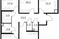 4-к квартира, 109.9 м², этаж 7/14