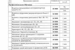 Профессиональное обучение: водитель погрузчика, машинист крана(бульдозера, буровой установки) и т.д.