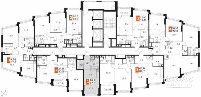1-к квартира, 27 м², этаж 27/29 Москва - изображение 4
