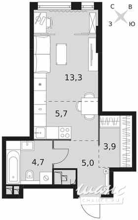 1-к квартира, 32.6 м², этаж 15/29 Москва - изображение 2