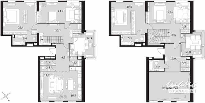 7-к квартира, 252 м², этаж 46/46 Москва - изображение 2