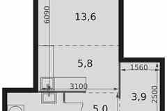 1-к квартира, 33 м², этаж 19/29