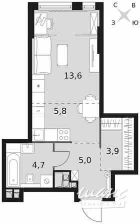 1-к квартира, 33 м², этаж 19/29 Москва - изображение 2