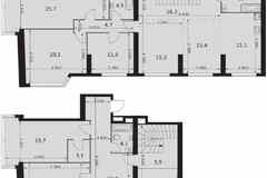 6-к квартира, 211.9 м², этаж 46/46