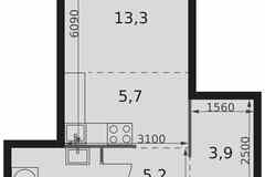 1-к квартира, 32.8 м², этаж 5/29