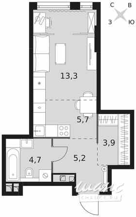1-к квартира, 32.8 м², этаж 5/29 Москва - изображение 2