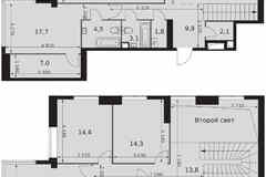 6-к квартира, 180.7 м², этаж 46/46