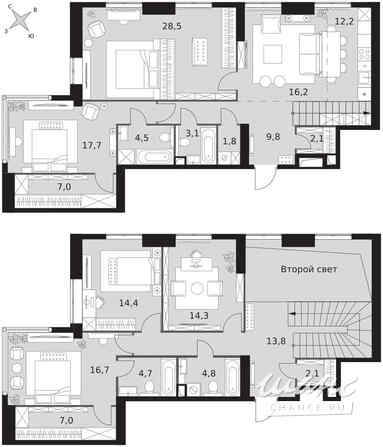 6-к квартира, 180.7 м², этаж 46/46 Москва - изображение 2