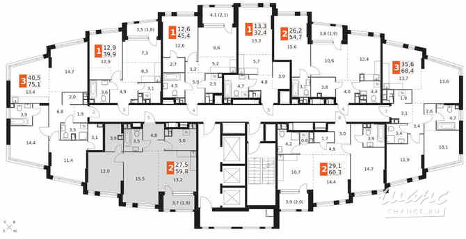 2-к квартира, 59.8 м², этаж 11/29 Москва - изображение 4