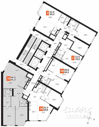 3-к квартира, 91.3 м², этаж 29/44 Москва - изображение 4