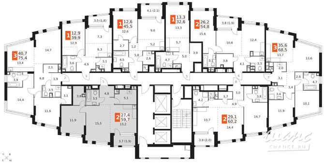 2-к квартира, 59.7 м², этаж 8/29 Москва - изображение 4