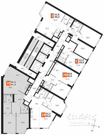 3-к квартира, 91.3 м², этаж 30/44 Москва - изображение 4