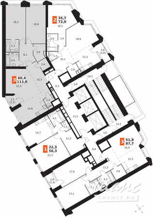 3-к квартира, 113 м², этаж 13/47 Москва - изображение 4