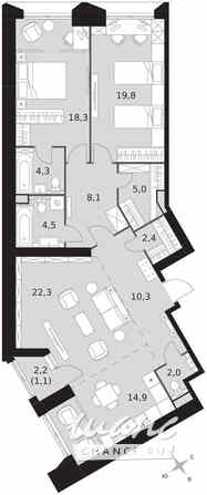 3-к квартира, 113 м², этаж 13/47 Москва - изображение 2