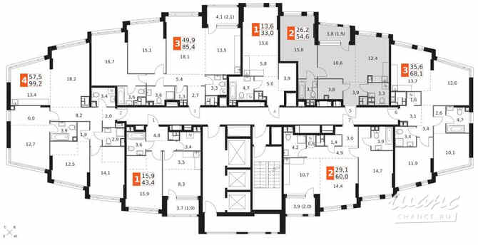 2-к квартира, 54.6 м², этаж 20/29 Москва - изображение 4