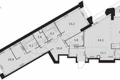 3-к квартира, 97.3 м², этаж 27/47