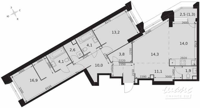 3-к квартира, 97.3 м², этаж 27/47 Москва - изображение 1