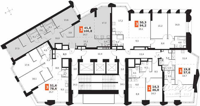 3-к квартира, 100.8 м², этаж 34/47 Москва - изображение 4