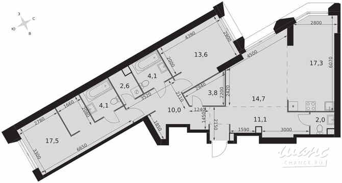 3-к квартира, 100.8 м², этаж 34/47 Москва - изображение 1