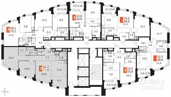 3-к квартира, 77.9 м², этаж 4/29 Москва - изображение 4