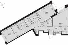3-к квартира, 80 м², этаж 38/47