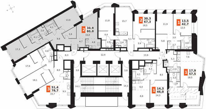 3-к квартира, 80 м², этаж 38/47 Москва - изображение 4