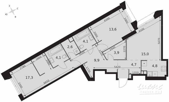 3-к квартира, 80 м², этаж 38/47 Москва - изображение 1