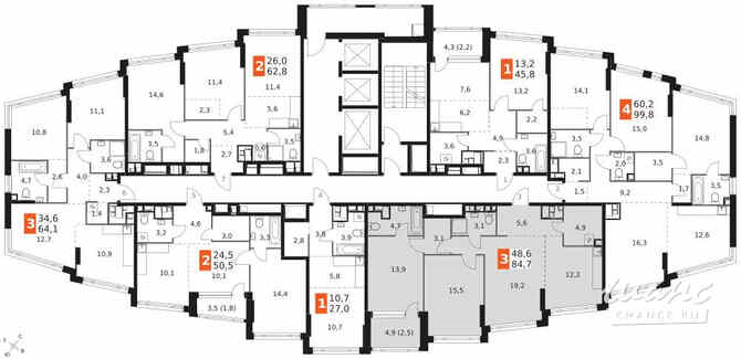 3-к квартира, 84.7 м², этаж 26/29 Москва - изображение 4